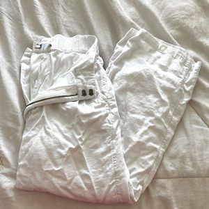 Abercrombie white linen pant